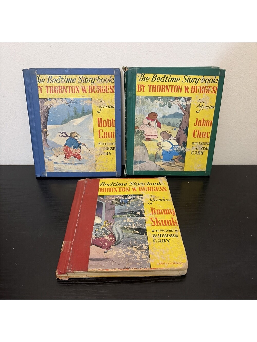 3 Vintage Thornton Burgess/Harrison Cady Animal Story Books 1946 Hardcover